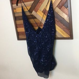 Sequin blue top